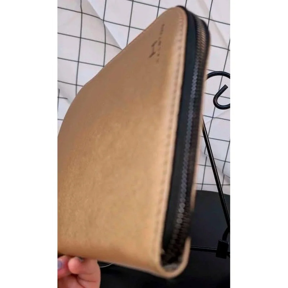 Halston Jewelry Organizer Women OS Champagne Gold Metallic Travel Zip Case Folio